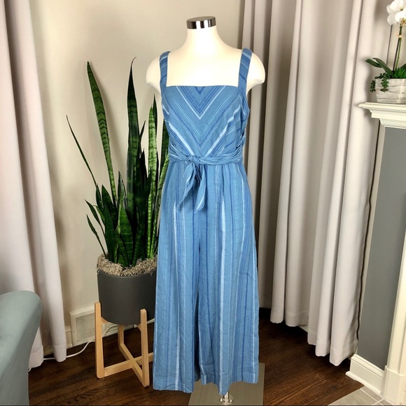 Anthropologie Pants - By Anthropologie Blue Tapestry Jumpsuit 8 NWT